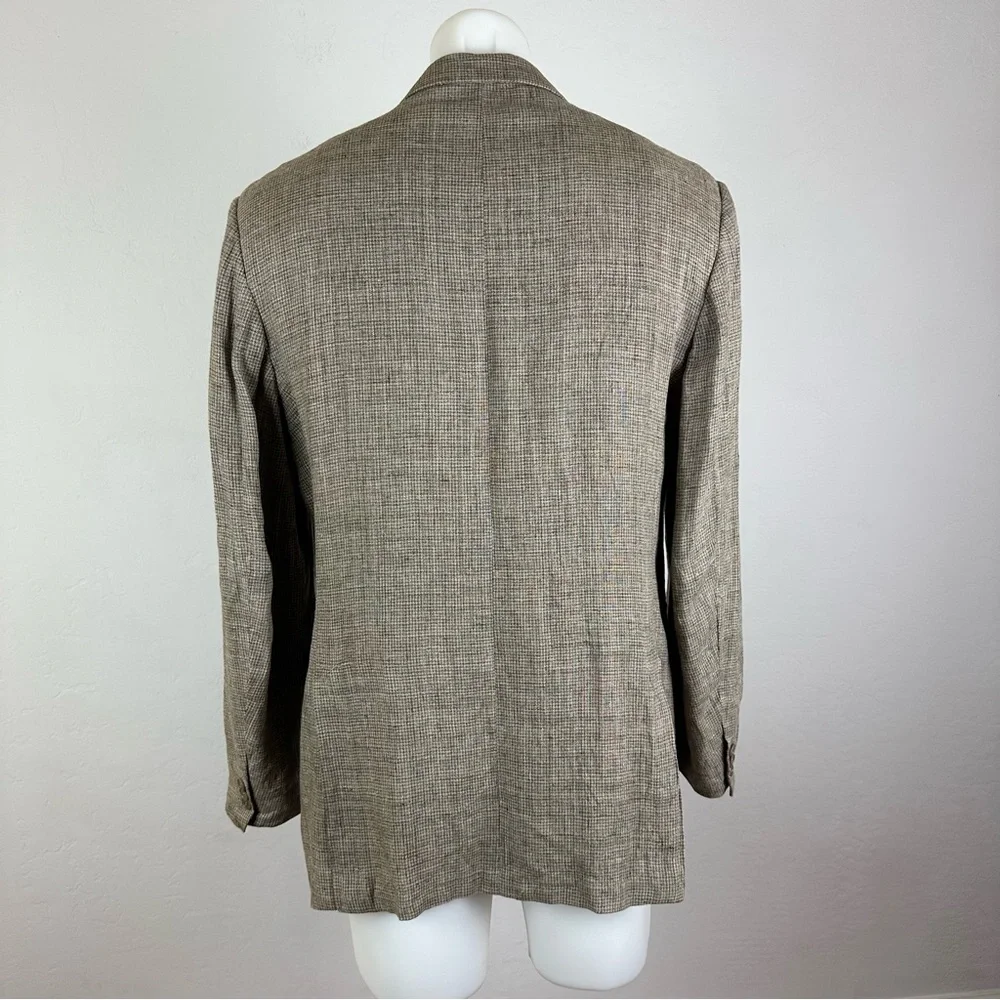 Valentino 100% Linen Neutral Tone Sport Jacket